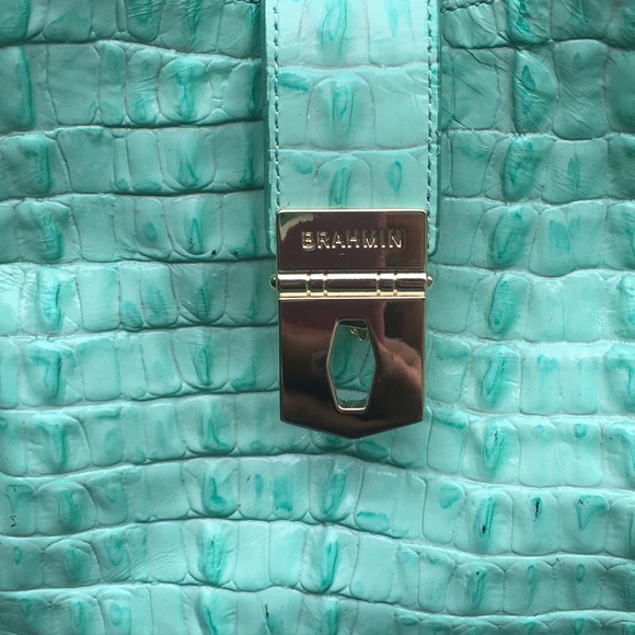 🎉🎉🎉💙HOST PICK NWT Color Mint La Scala Brahmin - Picture 3 of 8